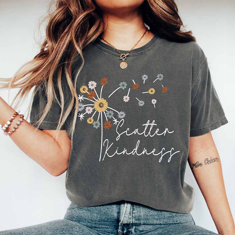 Be Kind Scatter Kindness Positive Floral T-Shirt