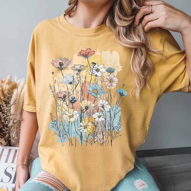 Comfort Colors Wildflowers Boho Gardener T-Shirt