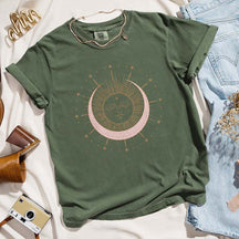 Pink Moon Astrology Meditation T-Shirt