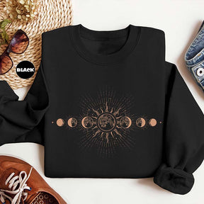 Mystical Moon And Sun Celestial Sweatshirt