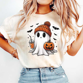 Halloween Ghost Spooky Season Cute Fall T-Shirt