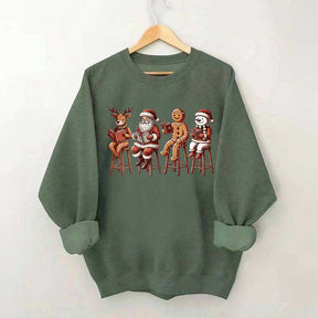 Funny Santa Christmas Book Club Sweatshirt