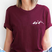 Mountain Silhouette Forest Camper T-Shirt