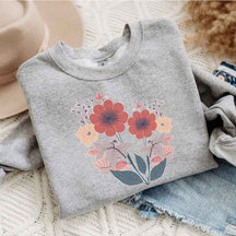 Vintage Fairy core Flowers Boho Sweatshirt