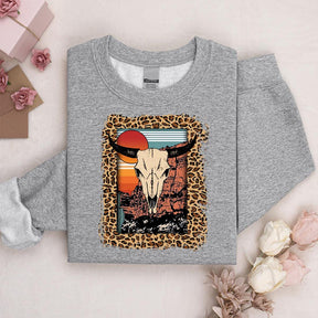 Cow Skull Graphic Desert Sweatshirt