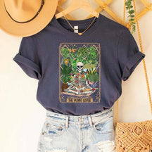 The Plant Lover Skeleton Graphic Mom T-Shirt