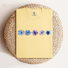 Spring Blue Daisy Wildflowers T-Shirt