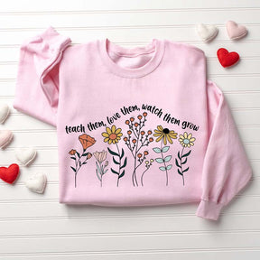 Floral Teacher Sweatshirt