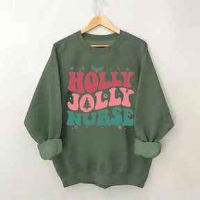 Holly Jolly Nurse Christmas Sweatshirt