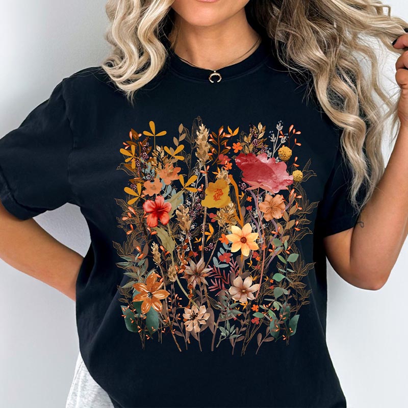 Vintage Cottagecore Floral T-Shirt