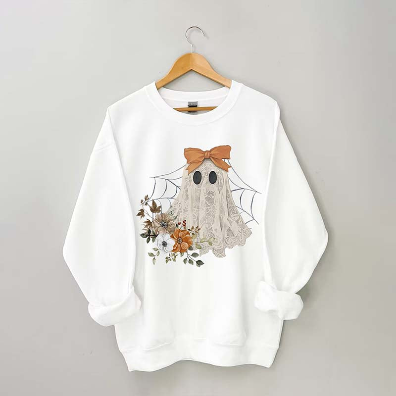 Halloween Lace Ghost Sweatshirt