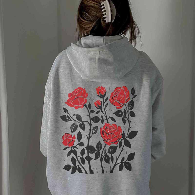 Rose Floral Hoodie