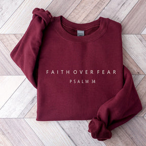 Faith over Fear Minimal Religious Sweatshirt