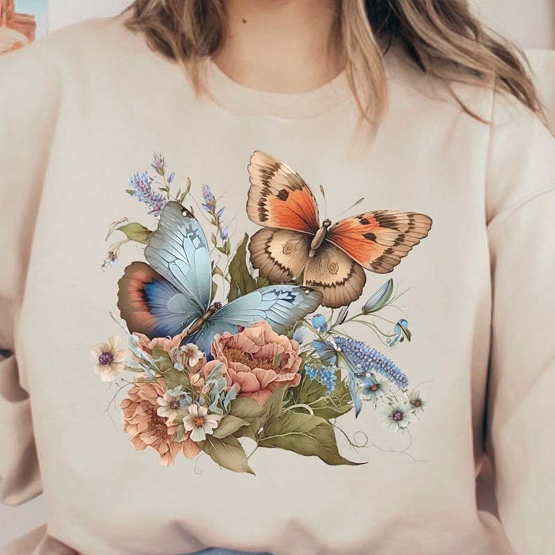 Butterfly Vintage Floral  Sweatshirt