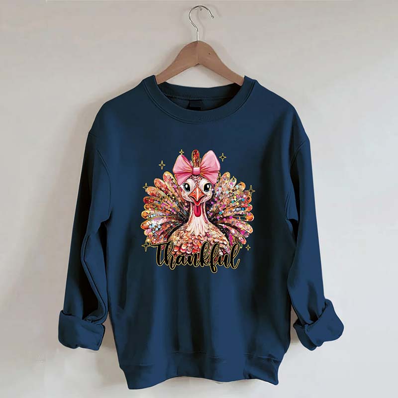 Colorful Glitter Turkey Sweatshirt