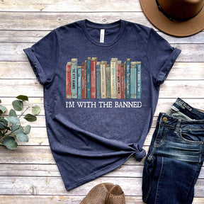 I'm With The Banned Reading Book T-Shirt