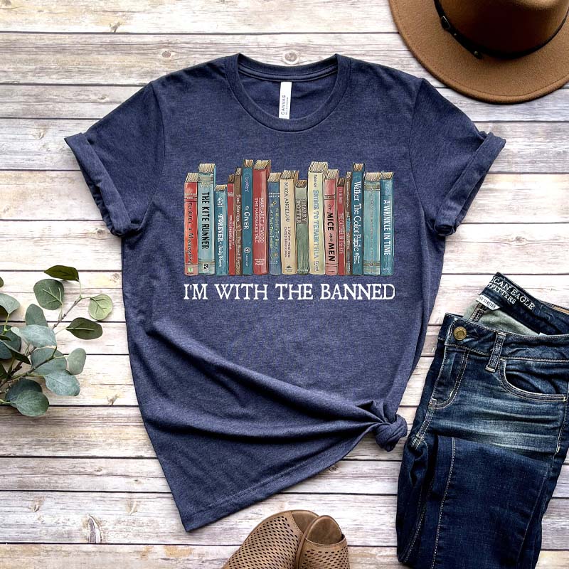 I'm With The Banned Reading Book T-Shirt