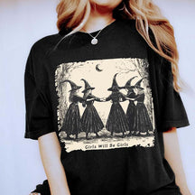 Vintage Girls Will Be Girls Halloween Women T-Shirt