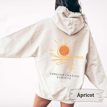 Sunset Beachy Coconut Girl Surf Hoodie