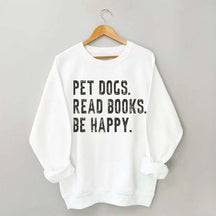 Bookish Reading Books and Dogs Sweatshirt