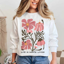 Wildflower Retro Floral Mama Sweatshirt