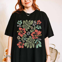 Hibiscus Hawaiian Flower Graphic T-Shirt