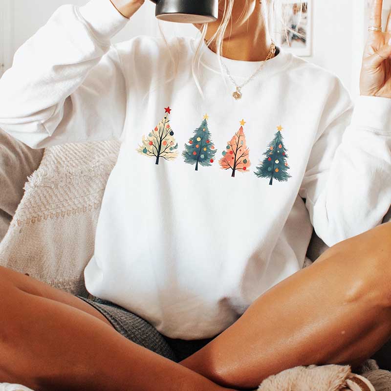 Green Tree Christmas Holiday Sweatshirt