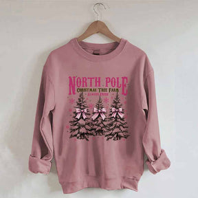 North Pole Pink Christmas Sweatshirt