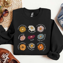 Retro Flower Saying Sweatshirt