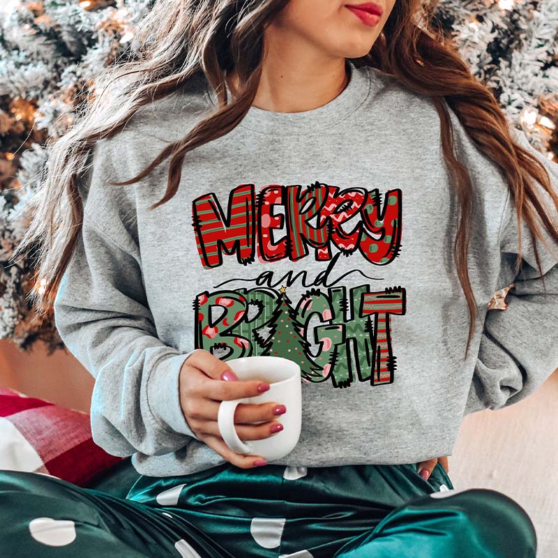 Merry and Bright Christmas Sweatshirt