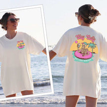 Skeleton Summer Beach Trendy T-Shirt