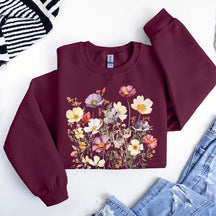 Boho Fairy Wild Flowers Sweatshirt