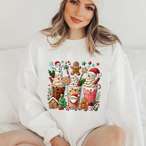 Gingerbread  Christmas Coffee Sweatshirt