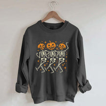 Pumpkin Skeleton Halloween Sweatshirt