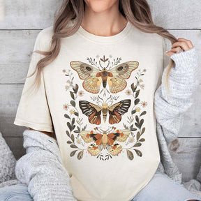 Vintage Floral Moth Insect T-Shirt