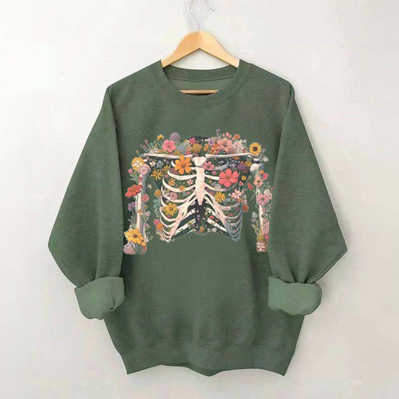 Rib Cage Cottagecore Wildflower Sweatshirt