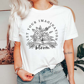 Let Your Imagination Bloom Bookworm T-Shirt