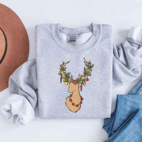 Christmas Deer Cozy Holiday Reindeer Sweatshirt