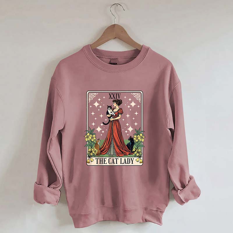 Cat Lady Tarot Card Sweatshirt