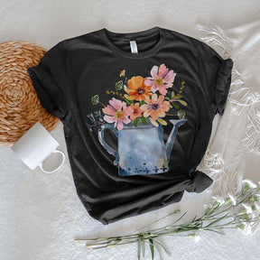 Flowers In A Watering Can Vintage T-Shirt