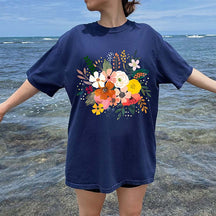 Retro Floral Corsage T-Shirt