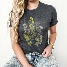 Vintage Wildflowers Madder Bouquet T-Shirt