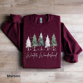 Winter Wonderland Pine Tree Sweatshirt