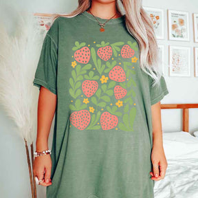 Boho Summer Fruits Strawberries T-Shirt