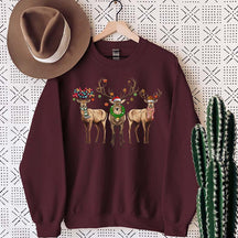 Reindeer Santa Christmas Sweatshirt