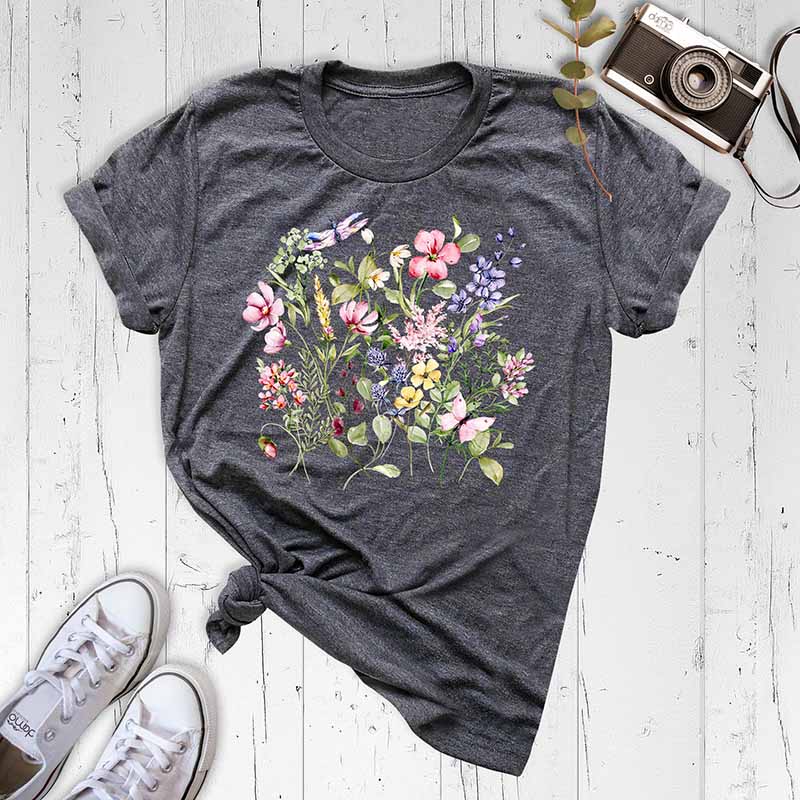 Wild Flowers Botanical Garden Lover T-Shirt