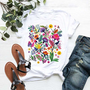 Nature Lover Colorful Wildflower Floral T-Shirt