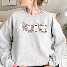 Floral Ghost Spooky Butterfly Sweatshirt