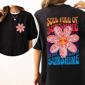 Soul Full Of Sunshine Flowers Mental Health T-Shirt