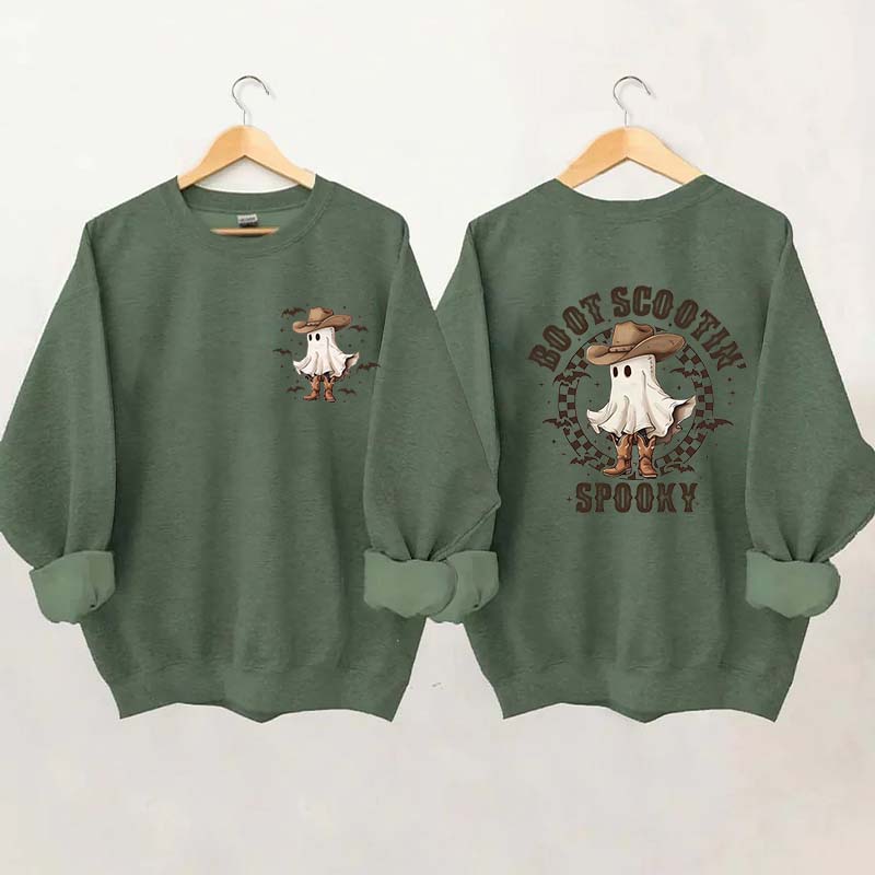 Boot Scoot Spooky Cowboy Ghost Sweatshirt